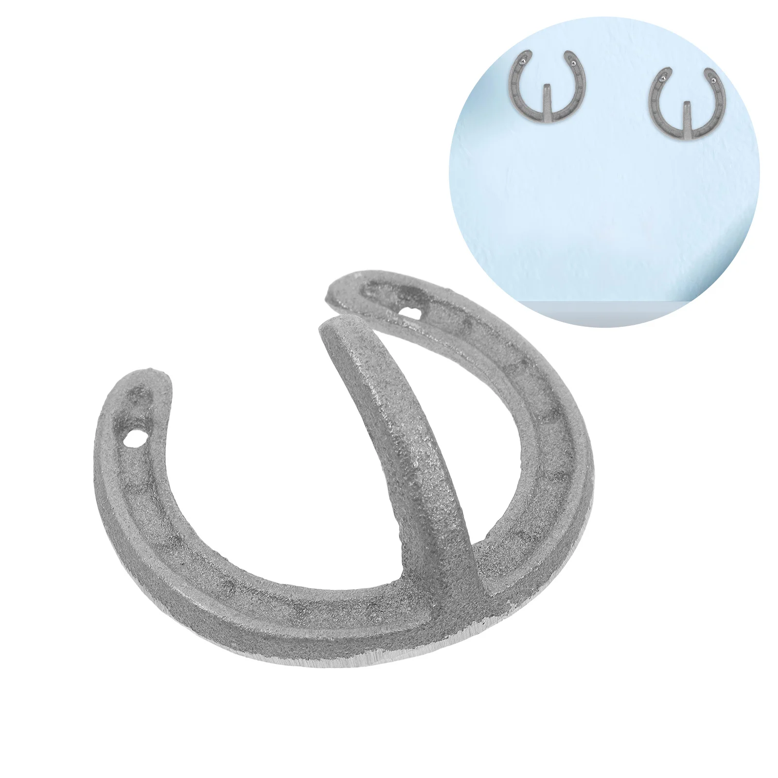 

4Pcs Cast Iron Horseshoe Wall Hooks Rustic Vintage Coat Hat Racks Decorative Key Holders for Entryway Bathroom