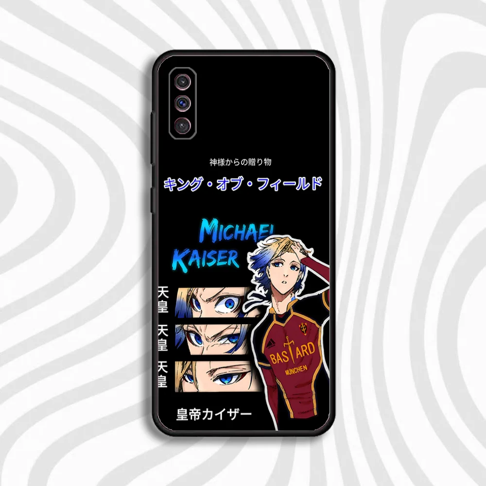 Funda de teléfono Michael Kaiser Anime para Samsung S 25,24,23,22,30,21,10,9,Ultra,Plus,Lite,FE,4,5 G, funda blanda negra