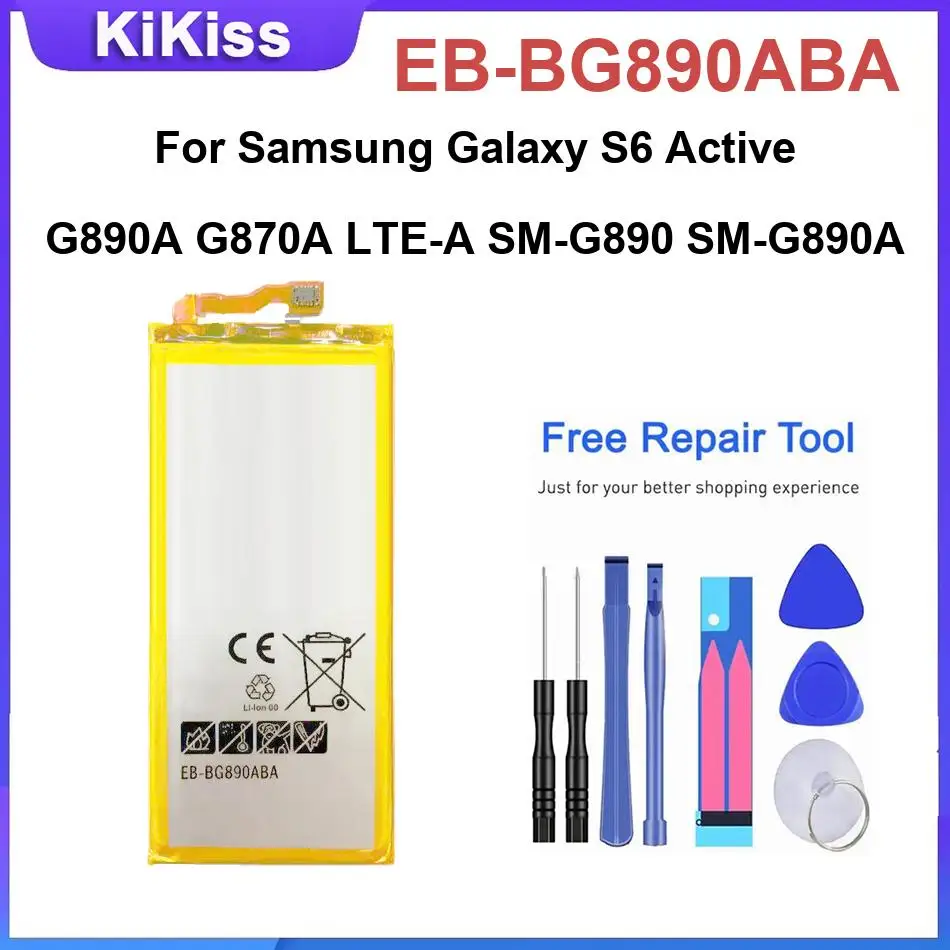 EB-BG890ABA Mobile Phone Battery For Samsung Galaxy S6 Active G890A G870A LTE-A SM-G890 SM-G890A Powerful Batteries