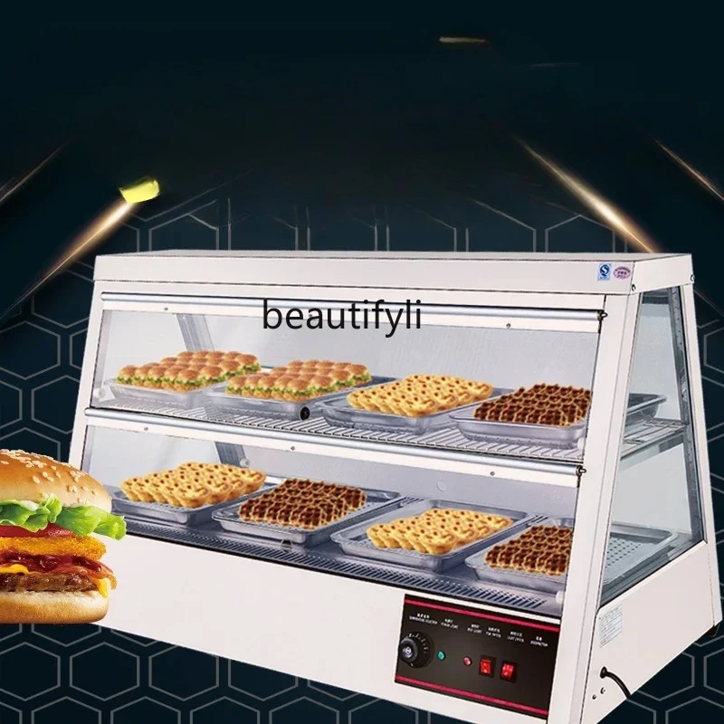 

Commercial insulation fried chicken burger display counter automatic constant temperature heating bread egg tart food heatingbox