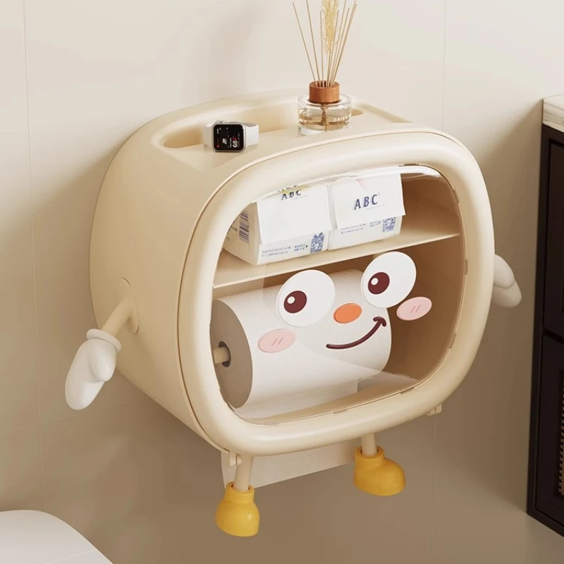 

Cream Style Waterproof Tissue Boxes Toilet Cotton Pads Simplicity Cute Tissue Boxes Napkin Plastic Storage Caixa De Tecido MHZJH