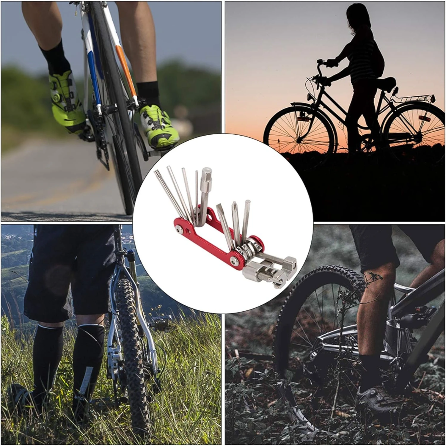 Must-Have Multitool Hardware Set for Efficient and Comprehensive Mountain Bicycle Chain Repair - Essential Accessory for Every C