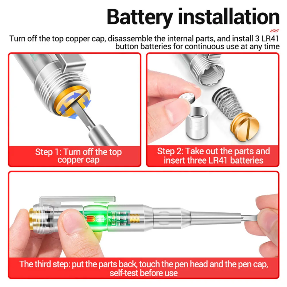 Non-contact Voltage Detector Pen Smart Electric Test Pen Screwdriver Voltage Detector Tester Screwdriver Test Pencil