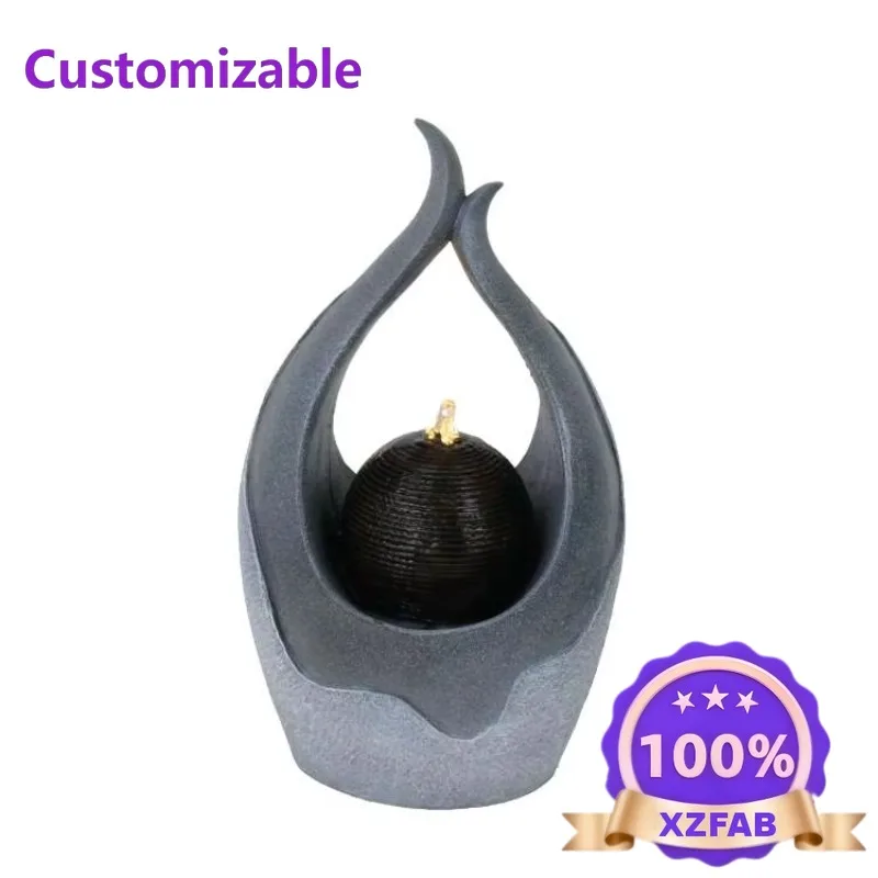 Factory Direct 2026 HandMade Home Decorative Desktop Fountains Indoor Fountain Creative Craft Figurines FengShui Waterfall Table
