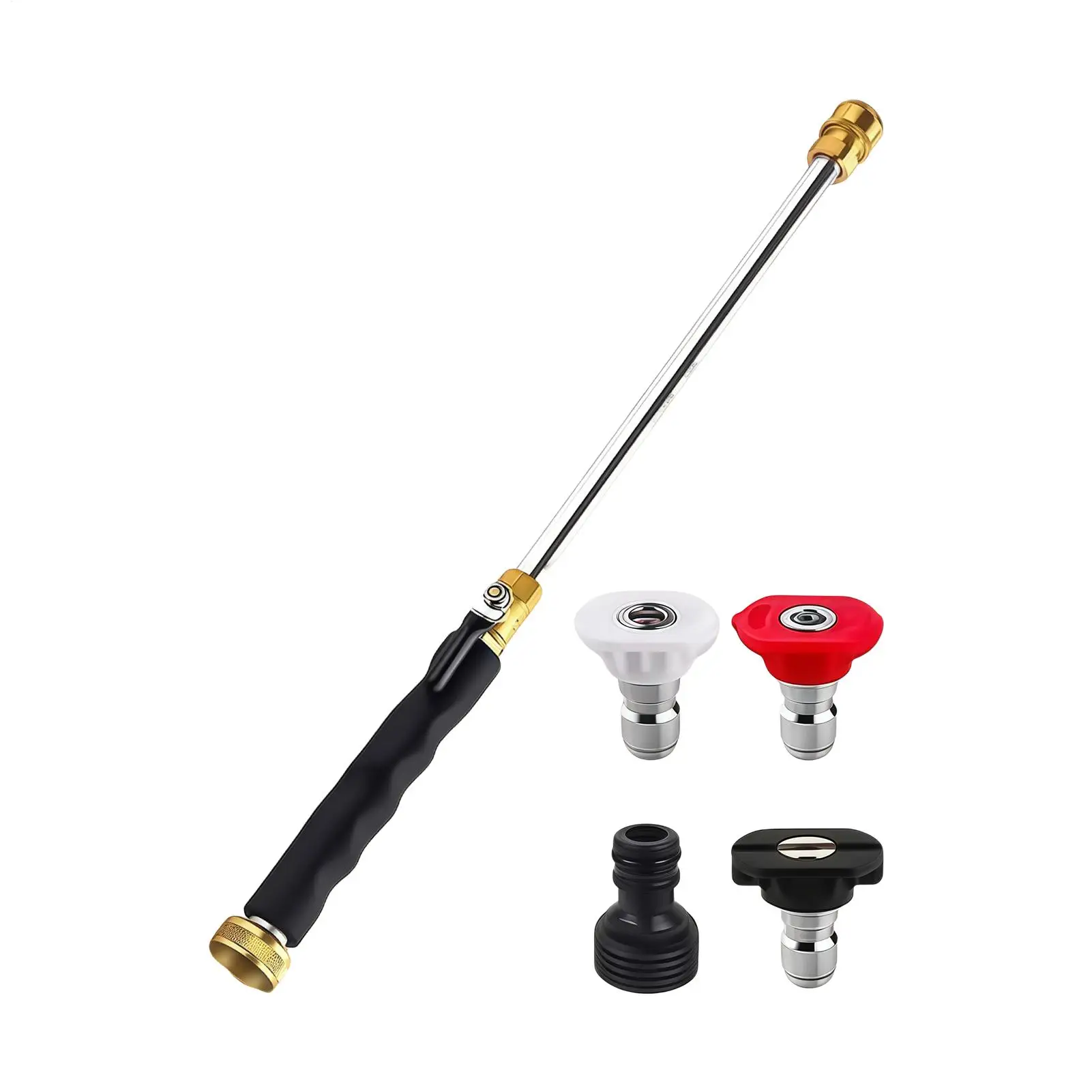

High Pressure Wand for Garden Hose 3 Modes Adjustable Anti-Slip Power Washer Wand Hose Nozzle for Gutter Lawn Yard Garden Patio
