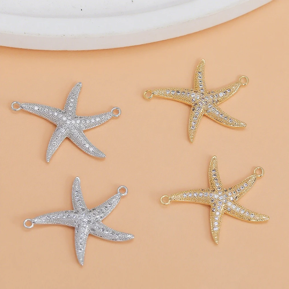 

Cordial Design 21*28MM 20Pcs Jewelry Accessories/Ocean Series/Copper Necklace Pendant/Hand Made/Genuine Gold Plating #194580
