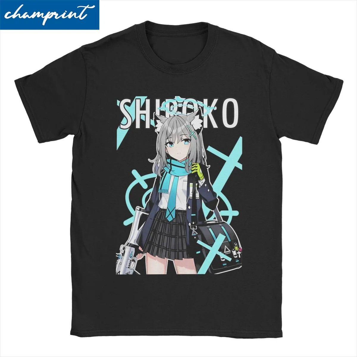 Shiroko Archives T-Shirts for Men Women Game Fashion Pure Cotton Tees Round Collar Short Sleeve T Shirts Gift Idea Tops