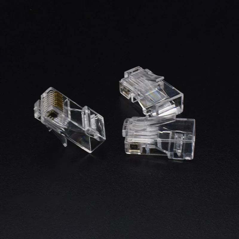 20/50/100pcs Cat6 Cat6e RJ45 Connector Module Plug 1000Mbps Ethernet Cables Adapter Gold Plated Network Crystal Heads