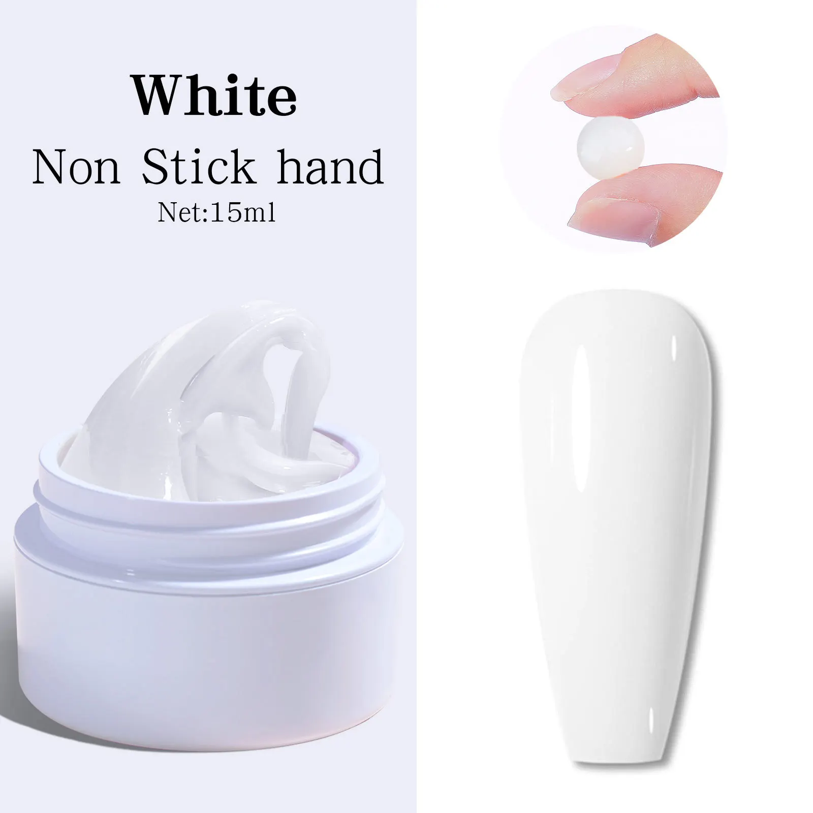 Quick Extension Gel White Clear Poly Nail Gel Acrylic UV Gel Soak Off Crystal Hard Gels Tip Fast Extend UV Nail Hard Gel Cream