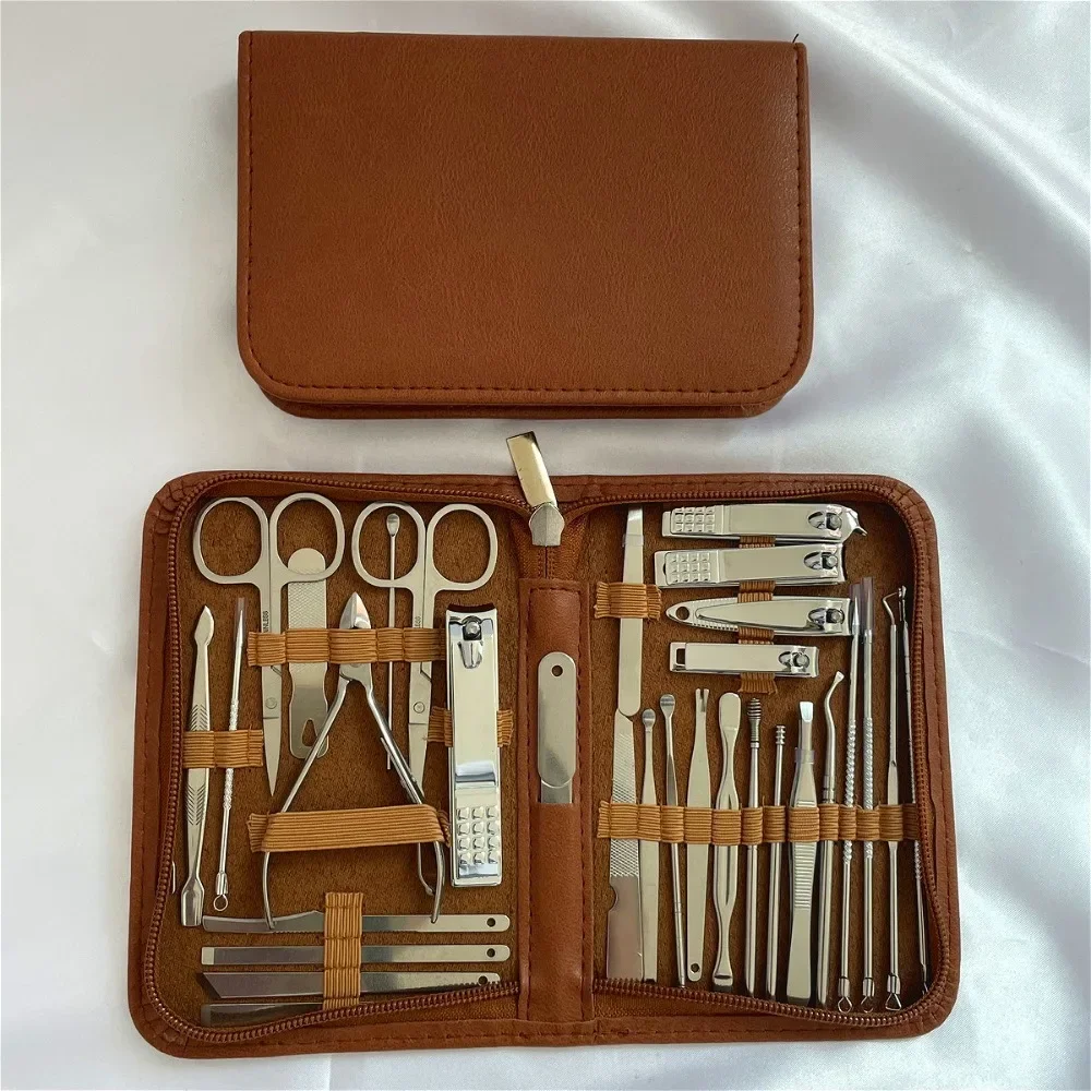 8/32pcs Manicure Set Professional Pedicure Kit Nail Scissors Grooming Kit Stainless Steel Manicure Cutters Nail Beauty Tools