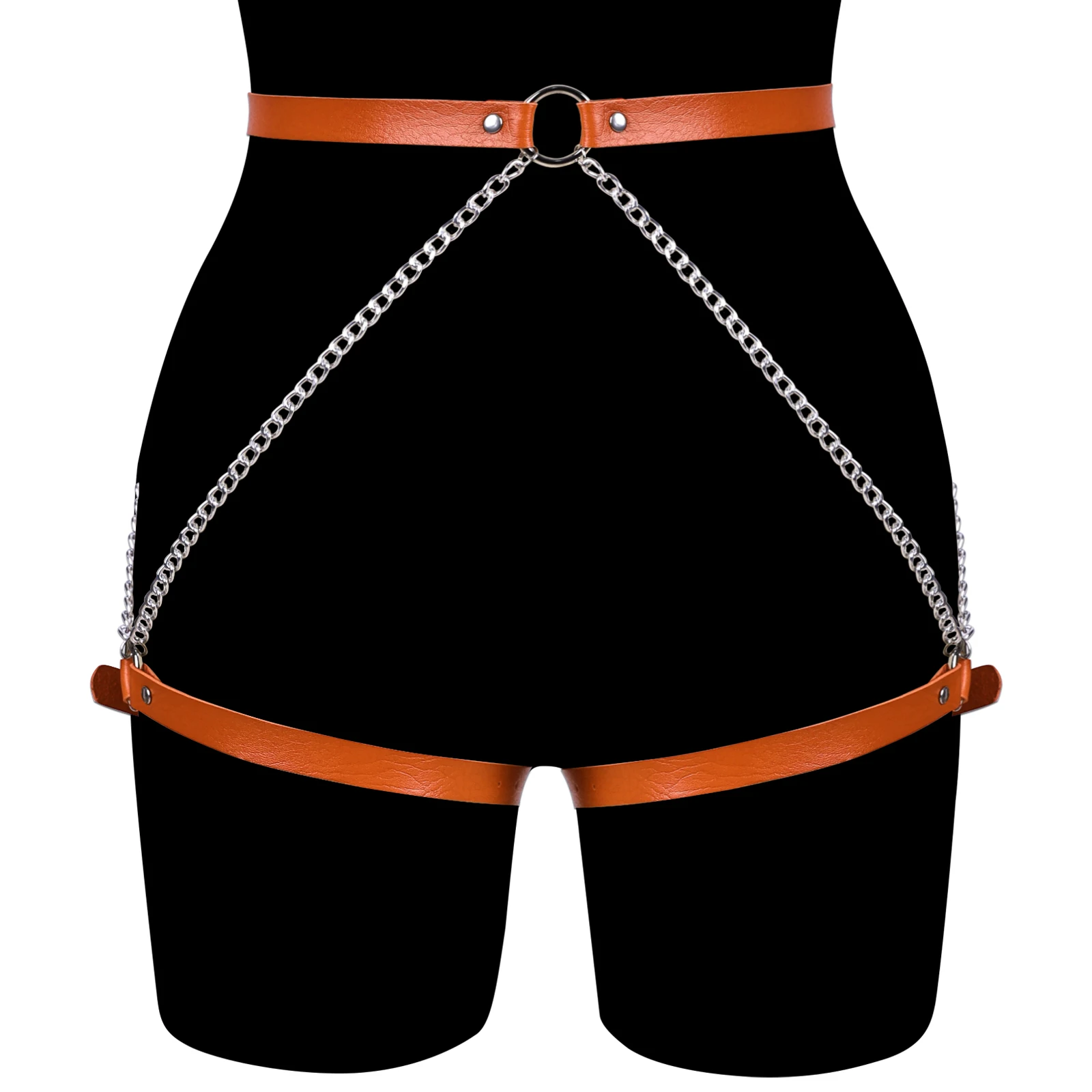 Bondage arnês de couro sutiã punk dance rave usar cinto lingerie sexy acessórios eróticos corpo meias cinto garter goth arnês