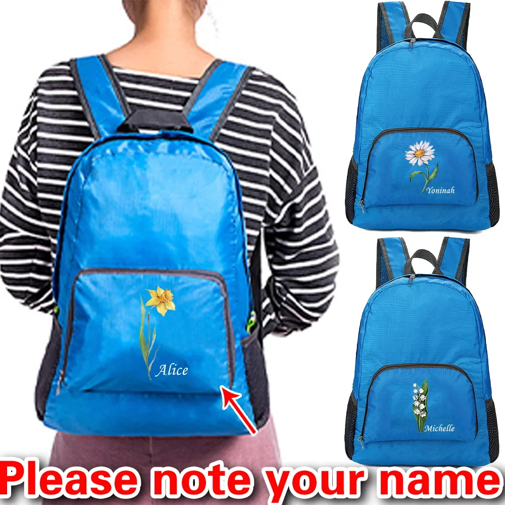 

Персонализированный легкий складной рюкзак по индивидуальному заказу. Сверхлегкий спортивный рюкзак для путешествий на открытом воздухе для мужчин и женщин.