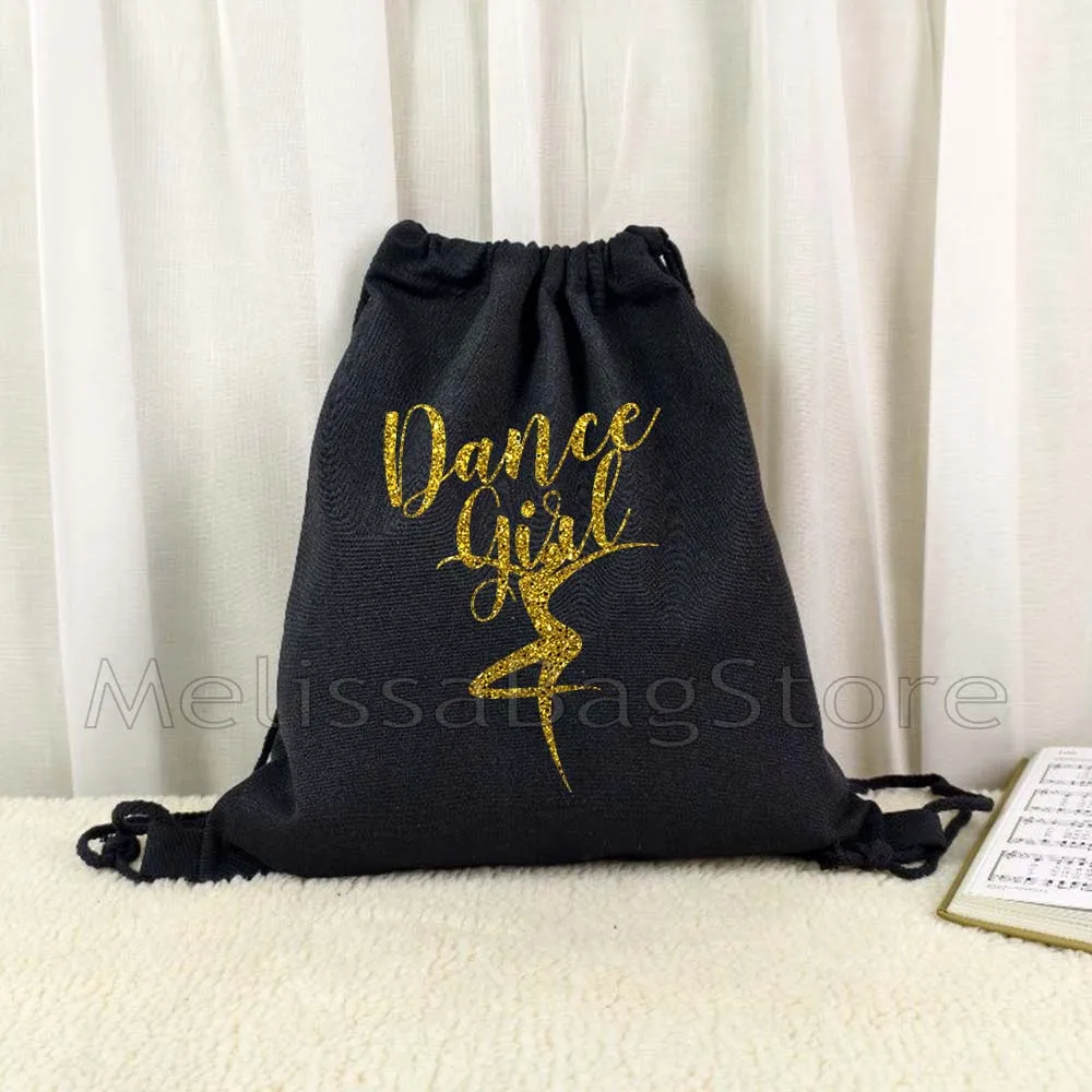 Gymnast Yoga Dance Collage Ballet Dancer Cute Gifts Gymnastics Girl Drawstring Bags Soccer Backpack Gym Yoga Sackpack String Bag