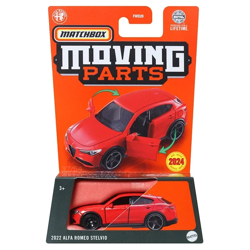 Mattel-piezas móviles de coche Matchbox Original, 1/64, Amc, Javelin, Ford Bronco, Alfa Romeo, Stelvio, modelo de vehículo, regalo para