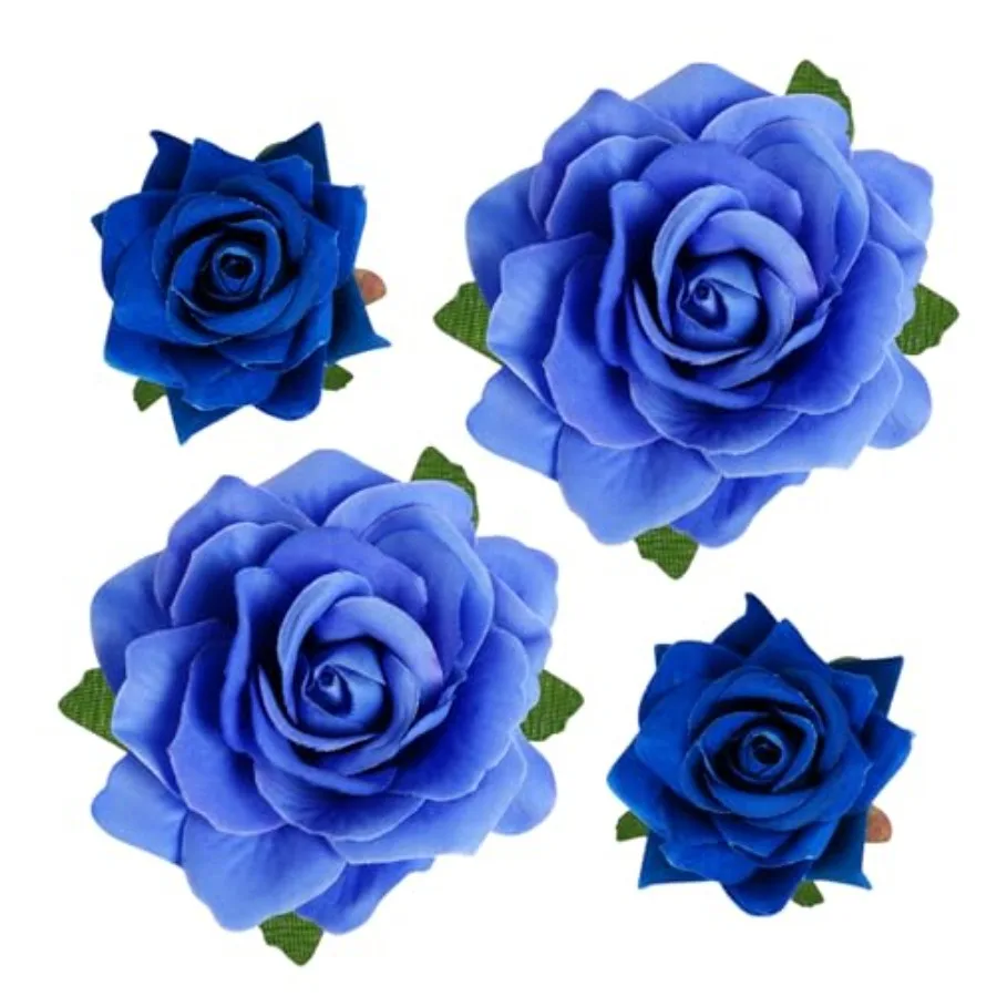 

Rose Hair Clip Flower Hairpin Brooch Floral Clips, 4 Pcs Fabric Rose Flowers Hair Clips Mexican Hair Flowers Pin up Headpieces
