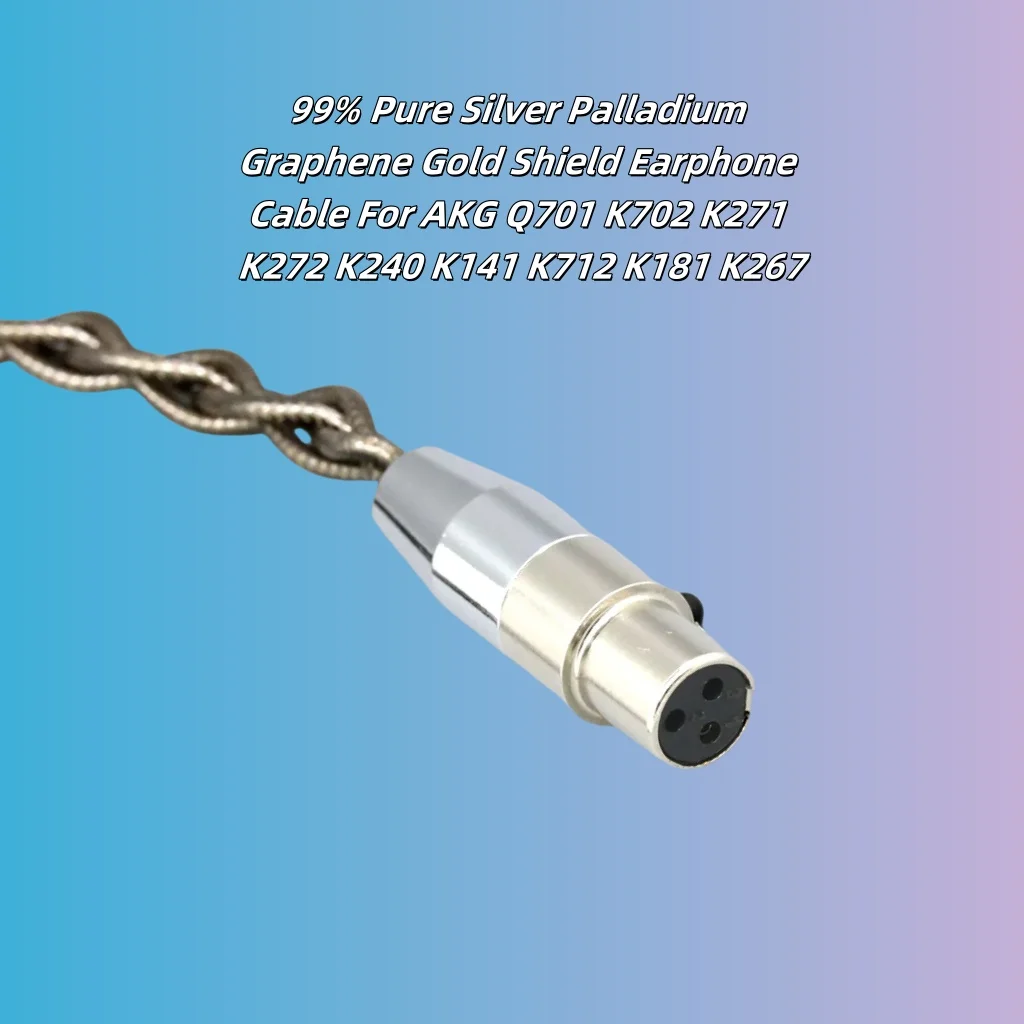 99% الفضة النقية الذهب درع البلاديوم الجرافين سماعة كابل ل AKG Q701 K702 K271 K272 K240 K141 K712 K181 K267 8229