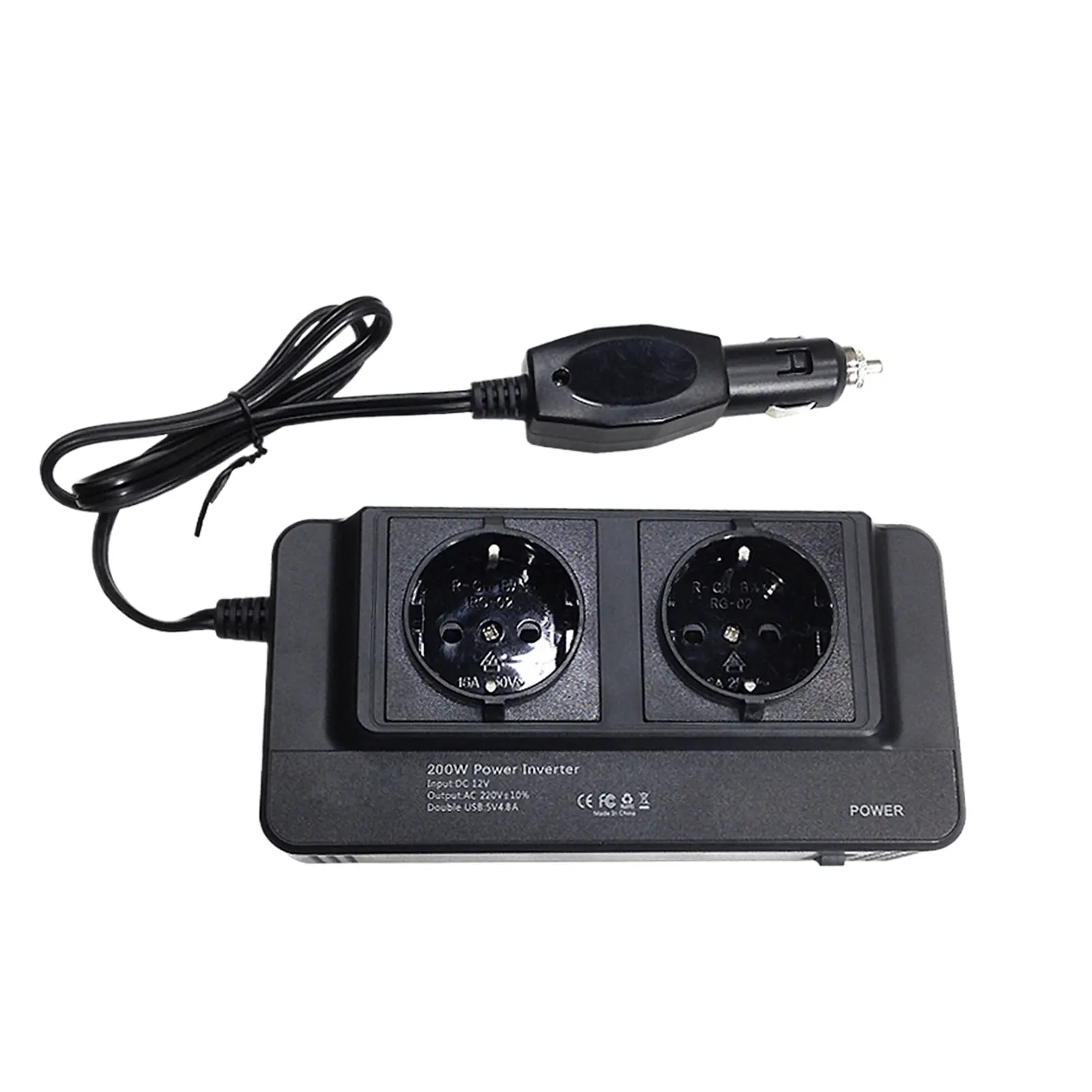 Black Durable Power Converter With Cooling Fan Easy Operation Reliable Performance Extend Service