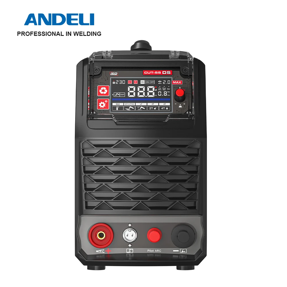 ANDELI CUT-55DS Plasma Cutter Pilot Arc Non-Touch High-Frequency & non-HF Plasma Cutting Machine Max Cut Thickness 20MM