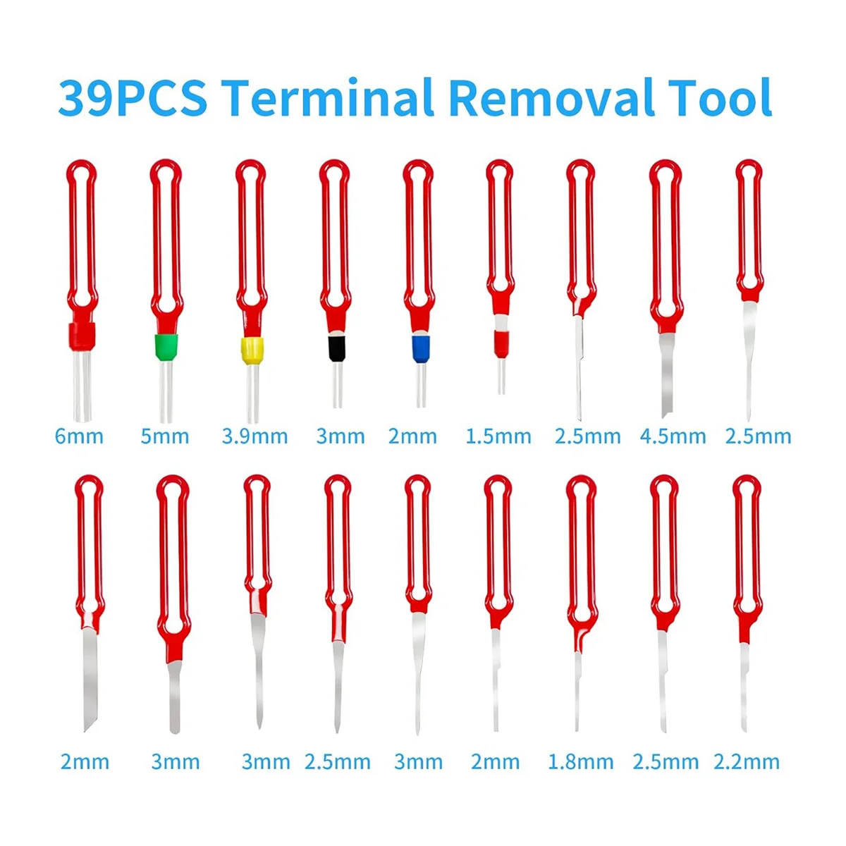 Terminal Removal Tool Kit 39 Pcs, Upgraded Pin Extractor Tool Wire Connector Electrical Pin Removal Tool Pin Tools Set