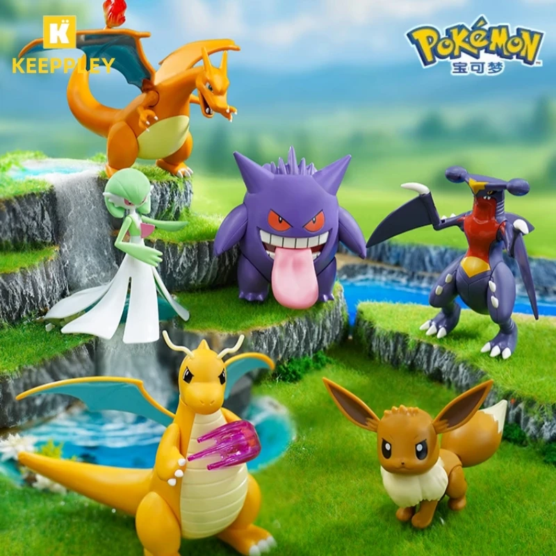 

Фигурки Building Block Keeppley Pokémon Snap-together, экшн-фигурки Bulbasaur Eevee Garchomp, аниме-модель, декор, подарки