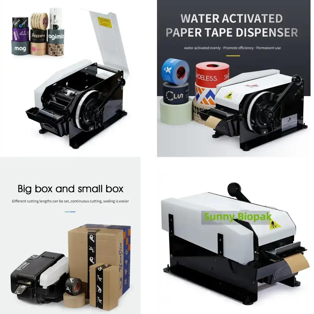 High Quality Half Automatic Water-Activated Kraft Tape Dispenser Heat-Resistant Rubber Adhesive Factory Wholesale Paper