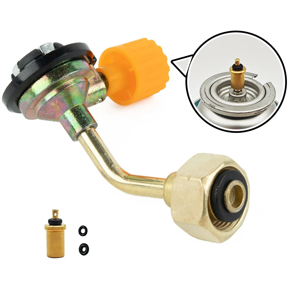 Camping Gas Refill Solution Camping Yellow Butane Refill Portable Refill Tool Zinc Alloy Parts For Stove Cylinders