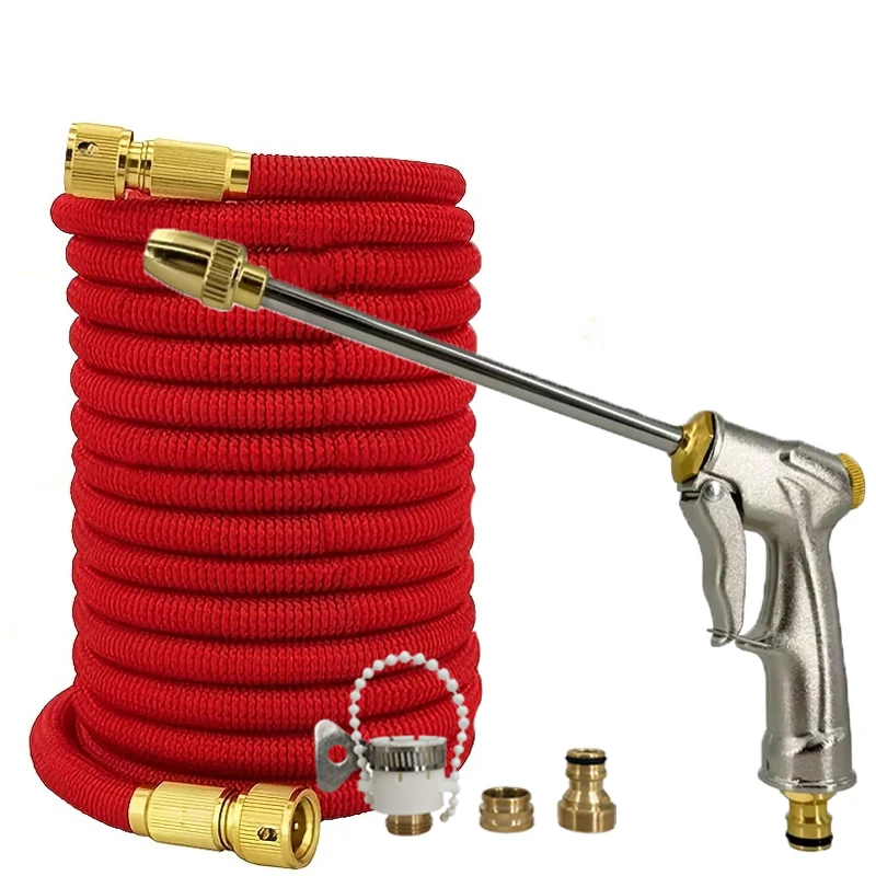 

High Pressure Adjustable Long Pole Car Wash Water Gun, Expansion And Contraction Water Pipe, Garden Hose, Gardening Hose