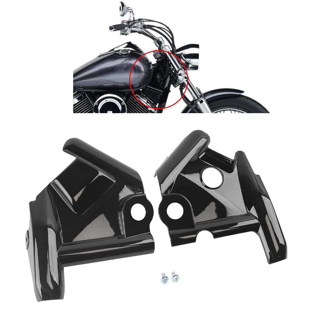 

Глянцевый черный мотоциклетный боковой защитный чехол на шею для Yamaha Vstar Xvs1100 1999-2011, чехлы на капот, совместимые с Xvs 1100