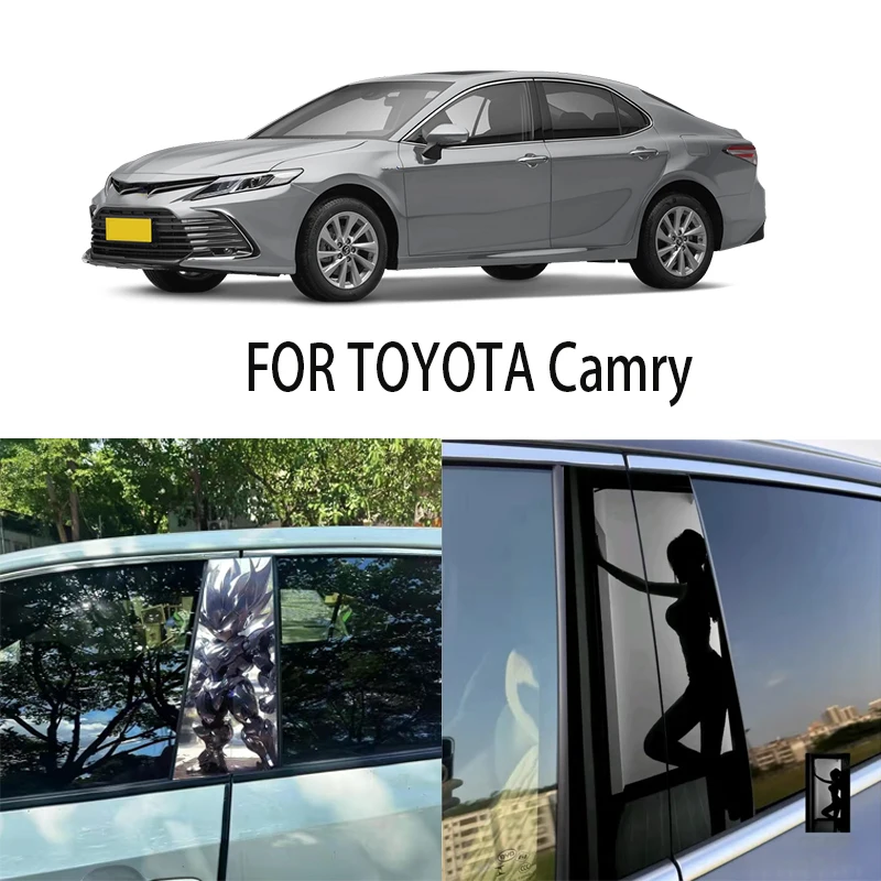 

Door Window Decoration Trims Pillar Posts Stickers Auto Styling For TOYOTA Camry Car accessories