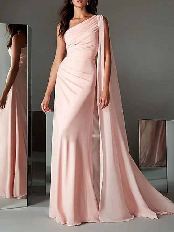 Navy Blue Bridesmaid Dress For Wedding Illusion Top Off Shoulder Chiffon Applique Sequin V-neck A-line robe de soirรฉe de mariage