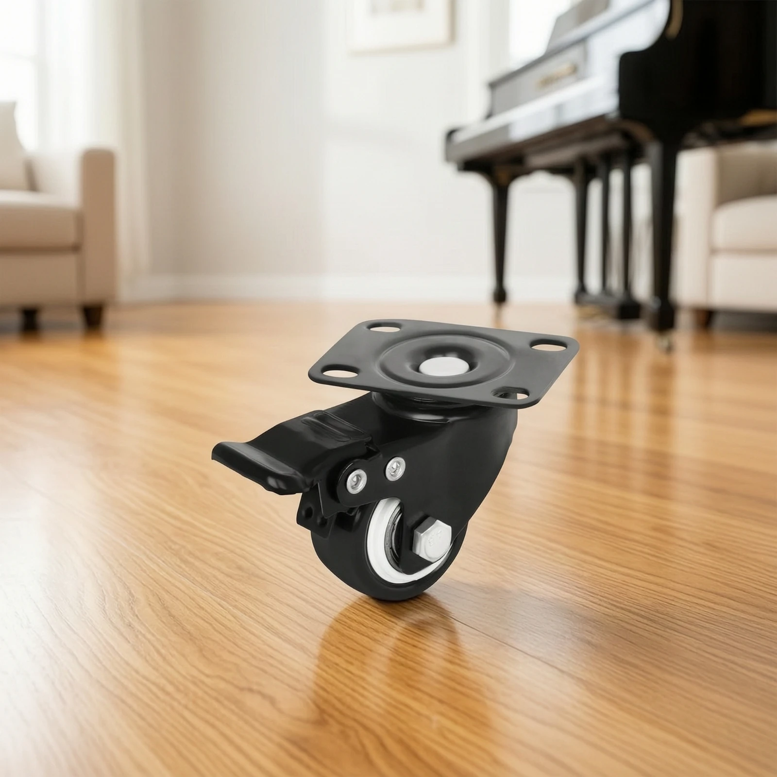 Piano Caster with Brake Slimline Upright Piano Caster for Movers, Workshop