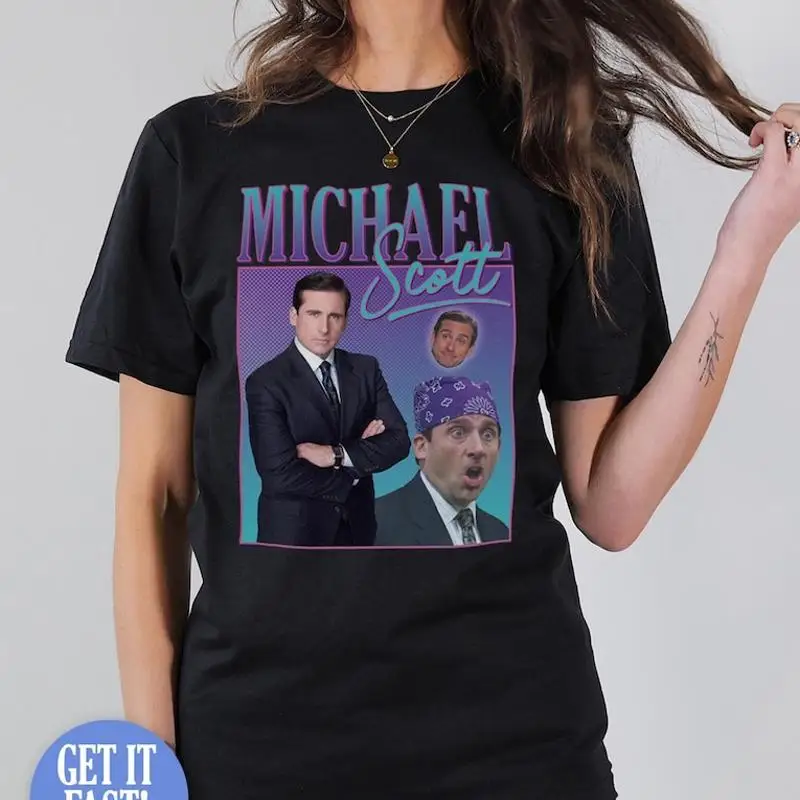 Michael Scott Homage US Office TV Show Retro T-Shirt