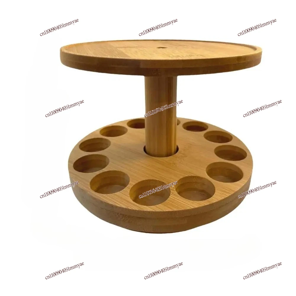 

Essential Oils Storage Rack 2Tier Tabletop Display Stand Natural Bamboo Wood Fragrance Oil Shelf