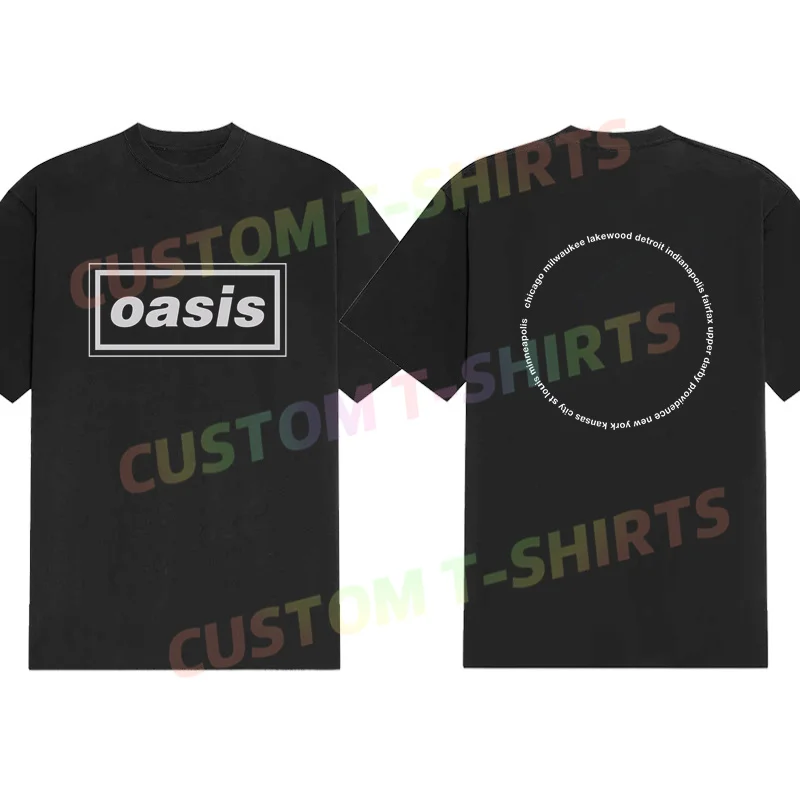 

2024 Men T Shirt Casual Oasis Rock USA Tour 1994 Merch T-shirt Graphic Summer Sports Tops 100% Cotton Streetwear S-3XL Cool Tee