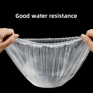 100/300 buah Topi Mandi Plastik Sekali Pakai Topi Mandi Sekali Pakai Elastis Topi Tahan Air Anti Debu Aksesori Kecantikan Salon Rambut 10 tab cokelat penjualan terbaik - №