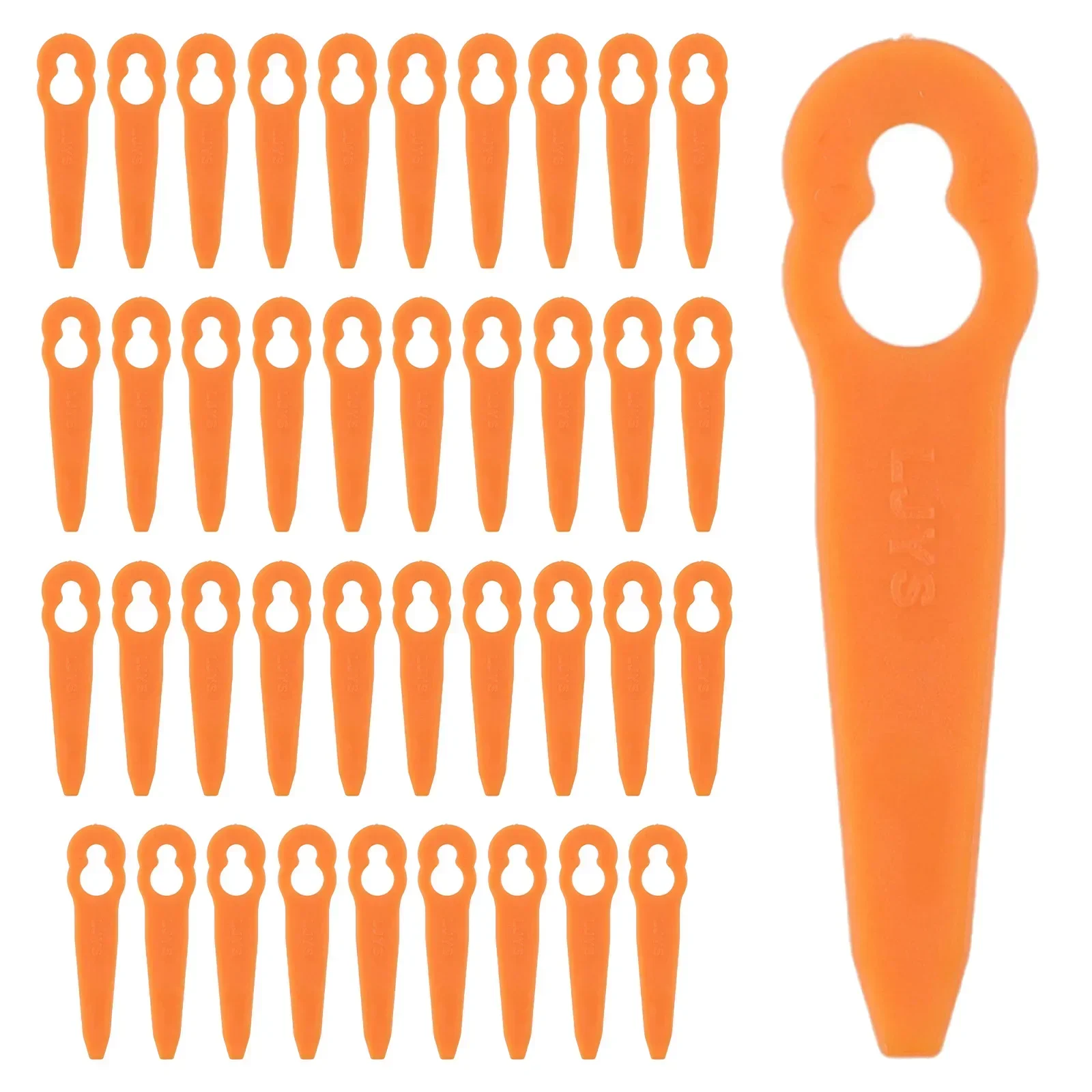 40pcs 84mm Plastic Blades For FSA 45 Cordless Strimmer Grass Trimmer Mowing Head Garden Power Tool Accessories Spare Part Orange