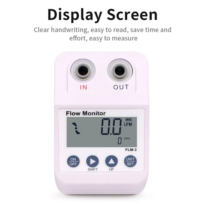 A50Q-FLM-3 Water Purifier Flow-Meter Flow-Sensor Monitor Digital Display Water Filter Alarm Power Save Function