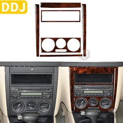 For VW Golf 4 Mk4 1999-2004 Accessories 6Pcs Wood Grain Plastic Car Interior Central Control AC CD Panel Cover Trim Sticker