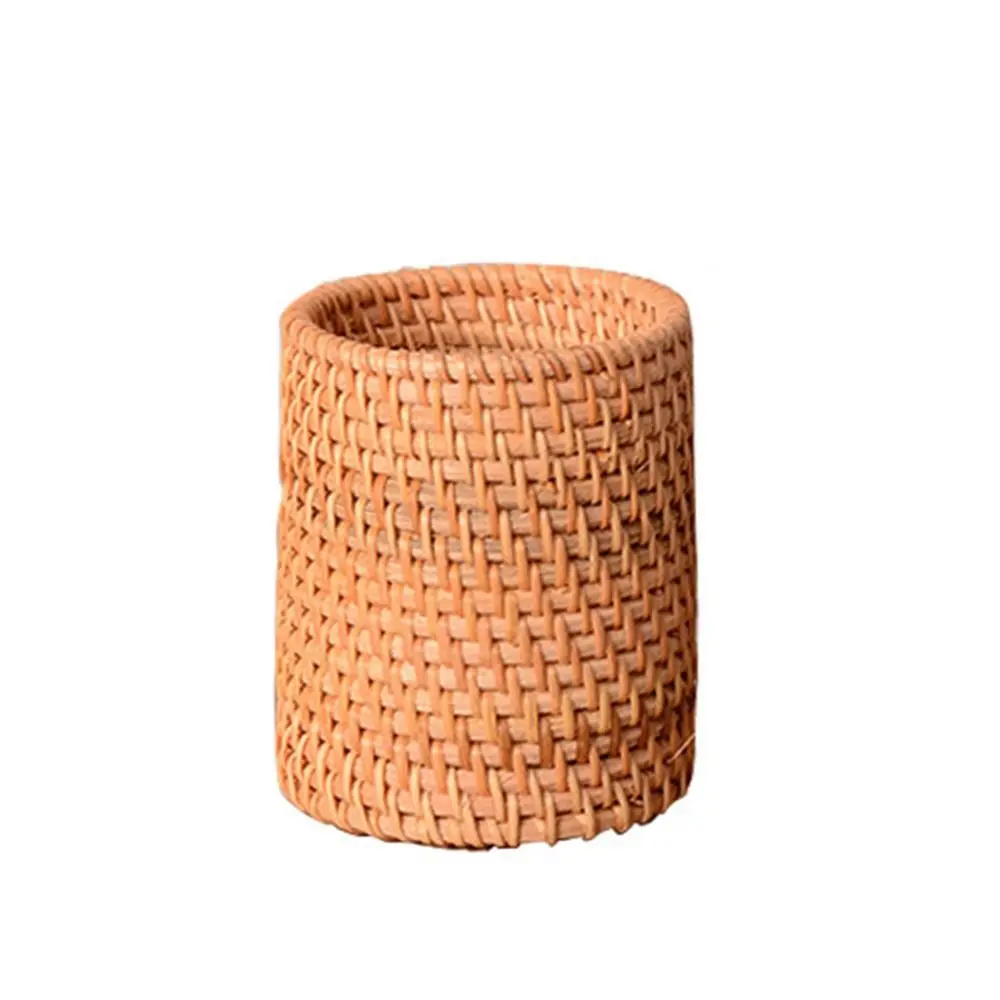 

Stationery Storage Wood Vine Rattan Pen Holder Cosmetic Holder Large Capacity Stationery Container Multifunctional Minimalism