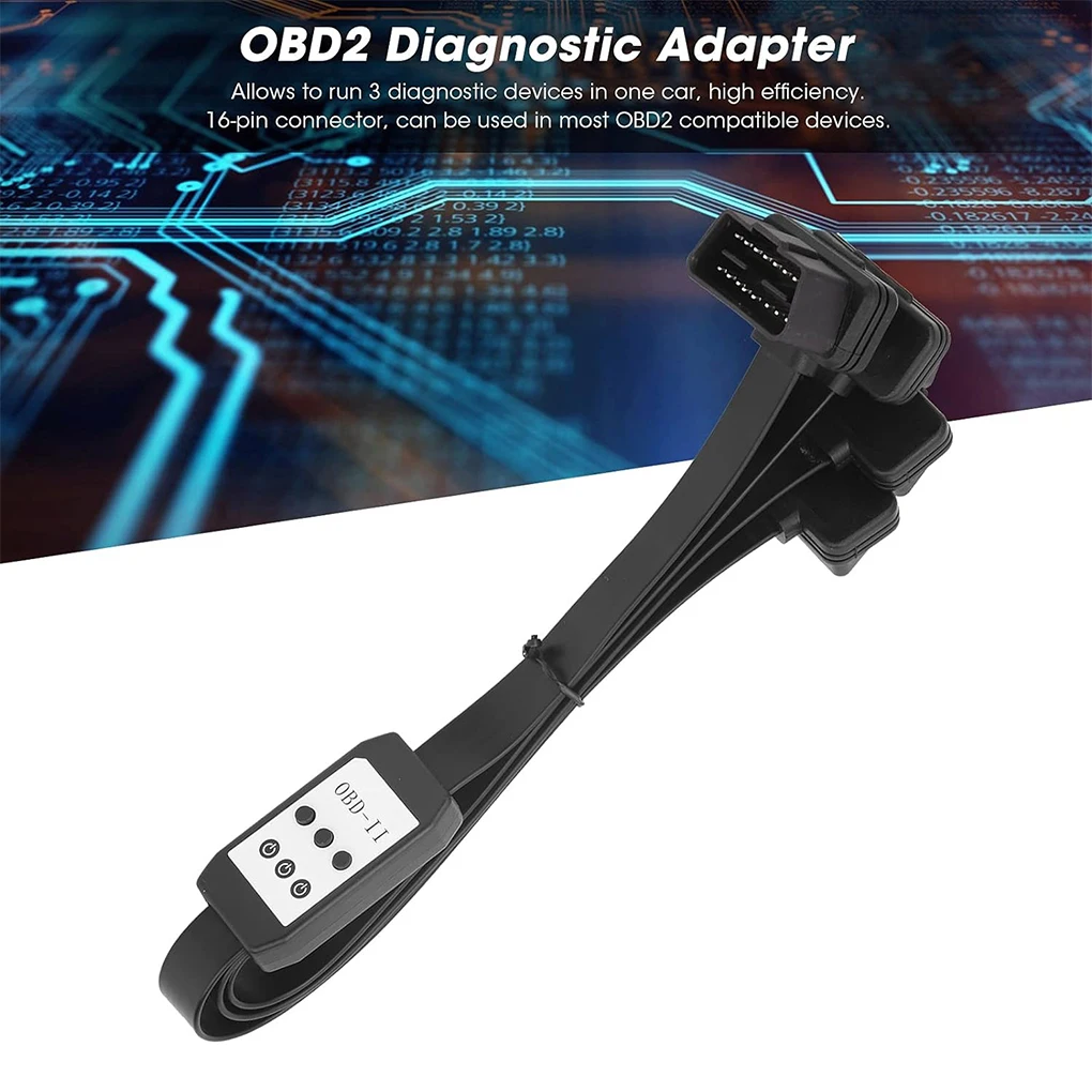 

ABS Extension Cable Splitter To 3 OBD 2 3 OBD 2 3 OBD 2 Extension 1 To 3 OBD 2 Extension Connector