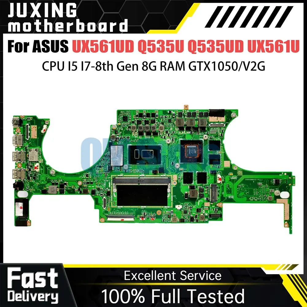 

UX561UD Notebook Mainboard For ASUS ZenBook Q535U Q535UD UX561U Laptop Motherboard CPU I5 I7 8th Gen 8G RAM GTX1050 V2G