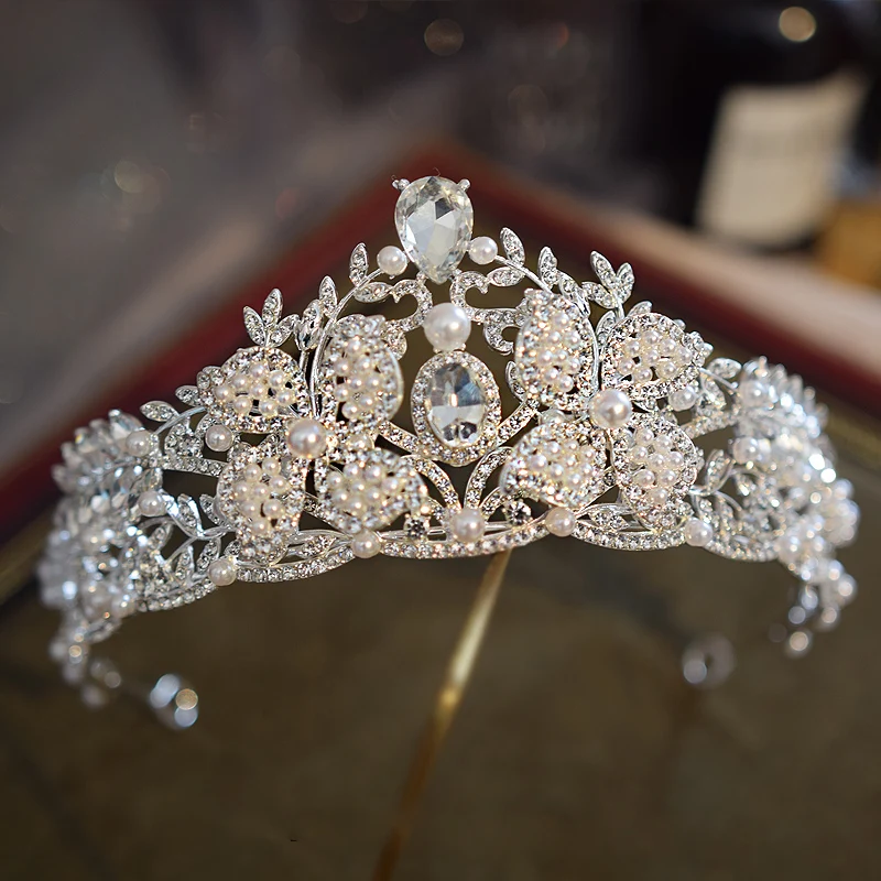 CC Bridal Crown Women Hair Accessories Wedding Headdress Engagement Hairwear 100% Handmade Luxury Jewelry Diadem Party FO024