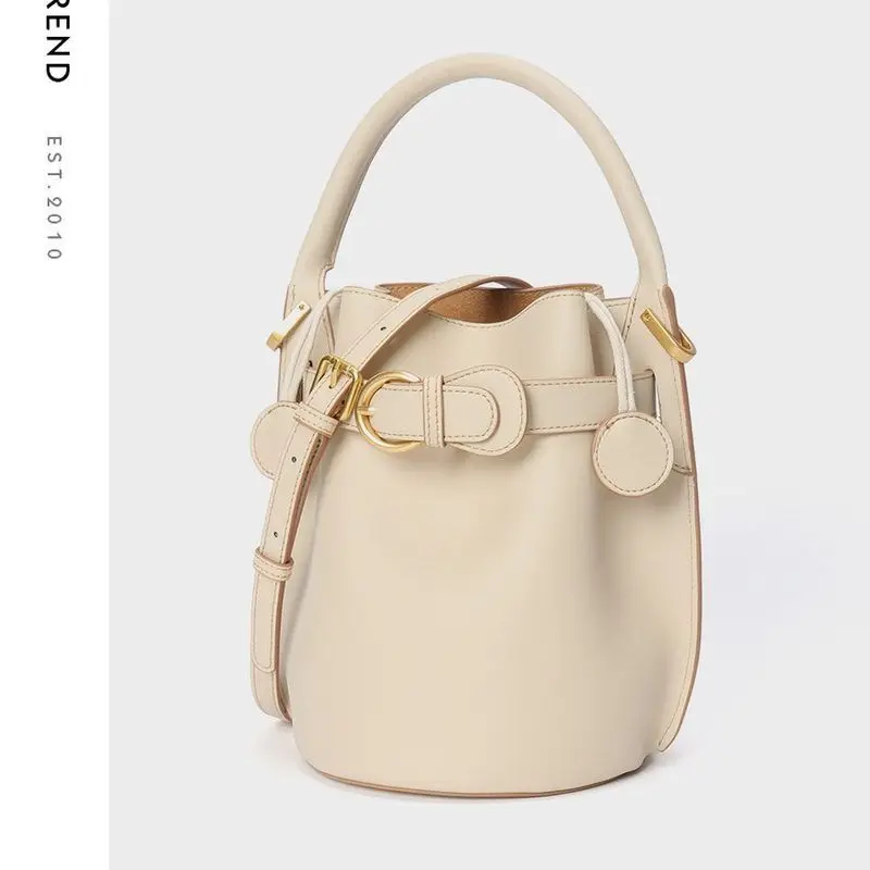 

Женская сумка-ведро из натуральной кожи высшего качества, роскошная кожаная сумка через плечо, водонепроницаемая сумка-ведро