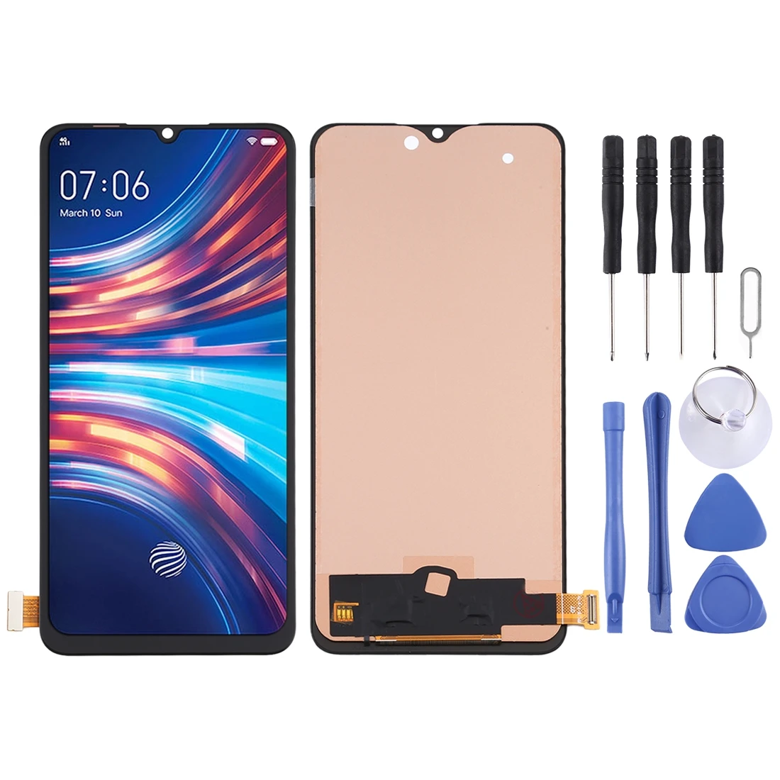 TFT Material LCD Screen and Digitizer Full Assembly (No Fingerprint Identification) For Vivo Y7s /Y9s / IQOO Neo /
