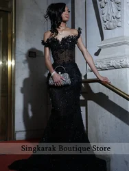 Matric Dance Black Prom Dresses 2026 Luxury Strapless Crystal Mermaid Party Dress With Corset Black Girls Evening Gowns Customiz