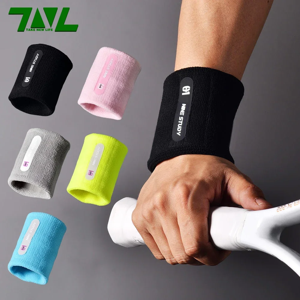 Sweat absorption wristbands Wrist Guards Gym Sports Bodybuilding Fitness Running Basketball Wrist Bracers Breathable Cotton【1PC】