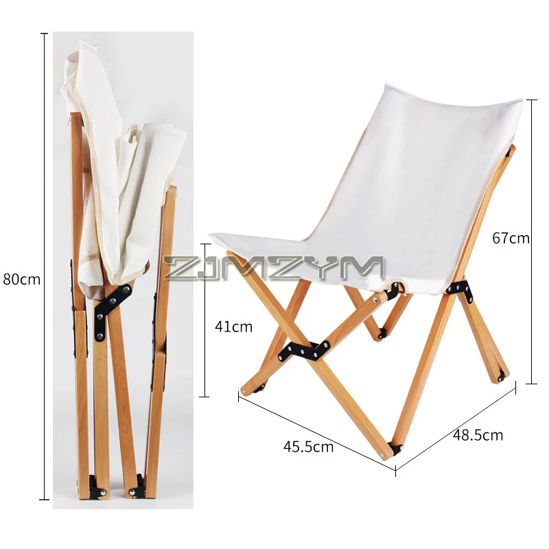 Outdoor Camping Butterfly Chair, Folding Beach Chair with Carry Bag, Portable Reclining Chair for Camping, Picnic, Beach