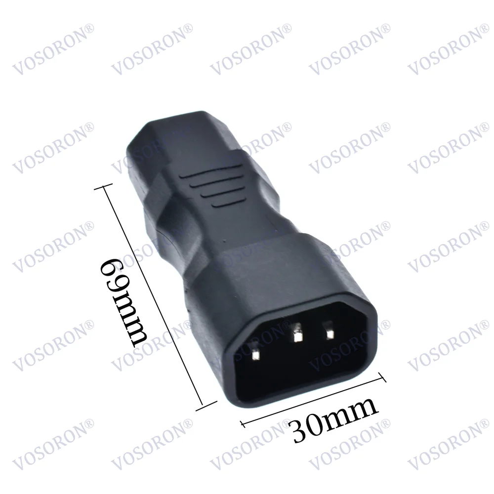 IEC320 C14 to C13 AC Plug Adapter Male Female,Straight IEC Female Power Kettle Computer Host Lead AC Wall Adapter,10A 250V