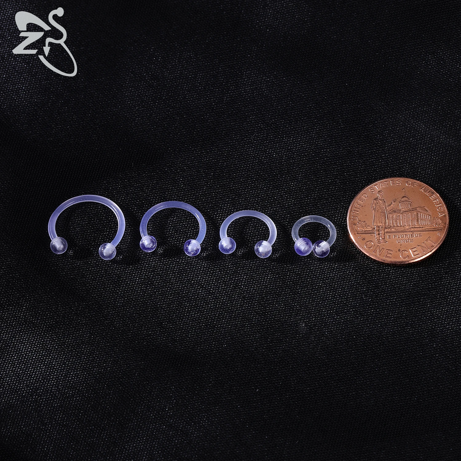 ZS 1 Set Acrylic Barbell Nose Septum Rings Invisible Ear Retainer Helix Rook Belly Piercings Bioflex Men Body Piercing Jewelry