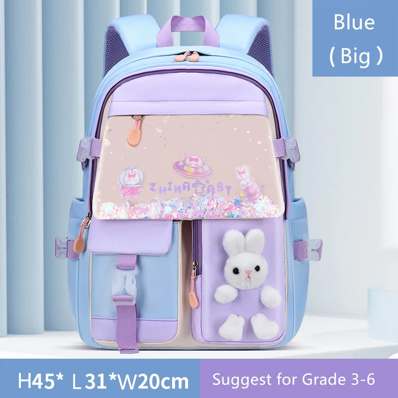 Mochila pequeña para niñas, mochila escolar de primaria, bonita mochila de regalo para niños y mujeres, mochila kawaii para niños, mochila de conejo